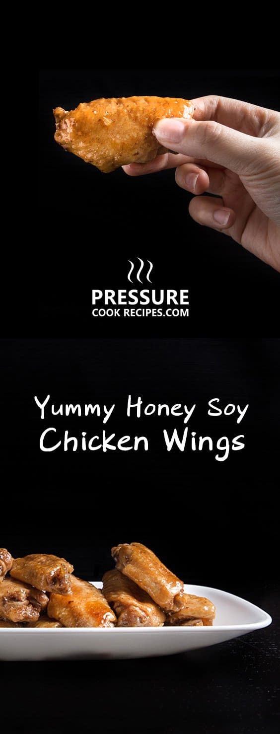 Make these Instant Pot Honey Garlic Chicken Wings (Pressure Cooker Chicken Wings) with 10 mins prep! Super flavorful wings as appetizer, snack, or dinner.