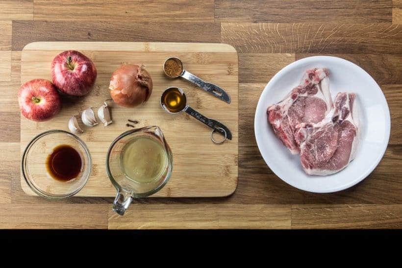 Pressure Cooker Pork Chops and Applesauce Recipe ingredients