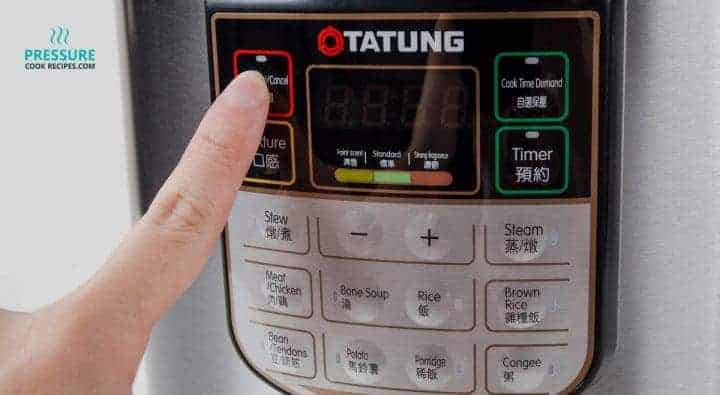Tatung TPC-6LB 6 Liters Electric Pressure Cooker Control Panel