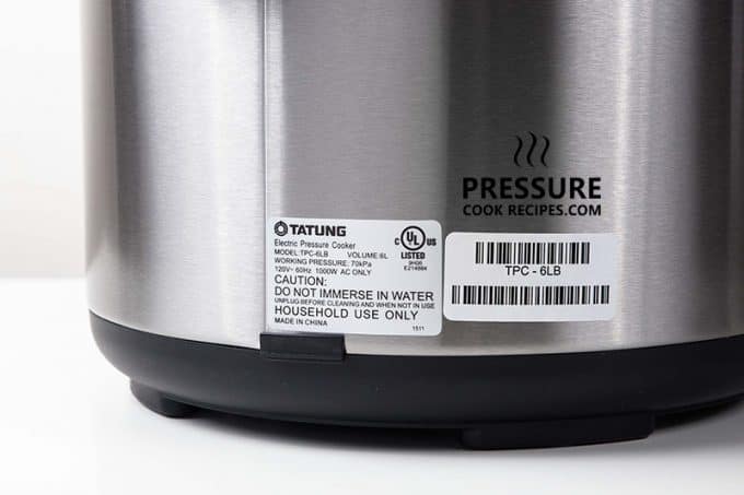 Tatung TPC-6LB 6 Liters Electric Pressure Cooker Review