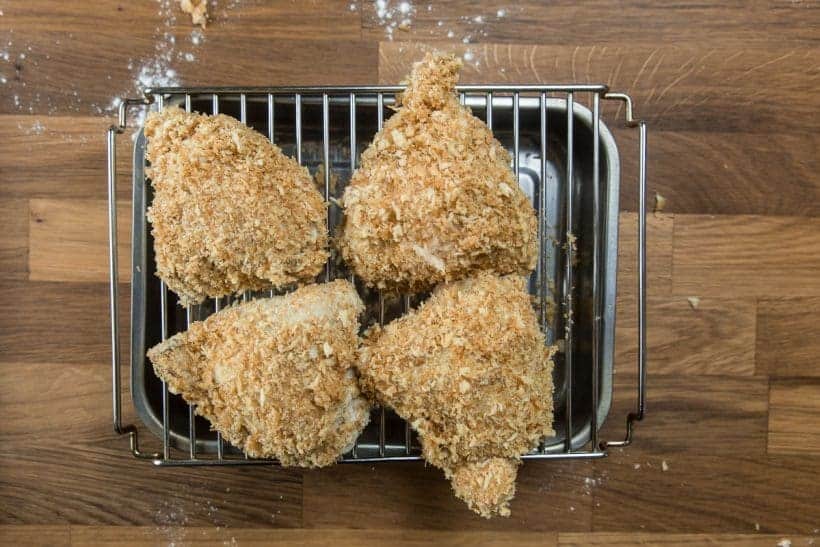 Crispy Pressure Cooker Chicken with Easy Homemade Chicken Gravy Recipe - breaded chicken