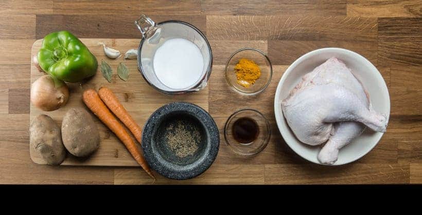 One Pot Pressure Cooker Portuguese Chicken and Rice Recipe Ingredients (Galinha à portuguesa 焗葡國雞飯)