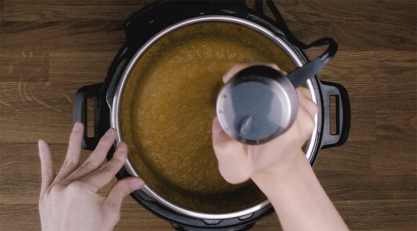 Blending Applesauce with immersion blender