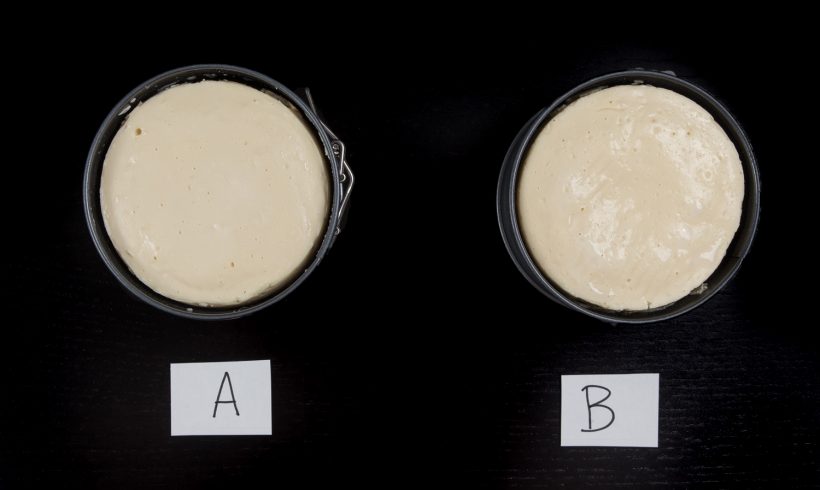 Comparing two cheesecake crusts directly