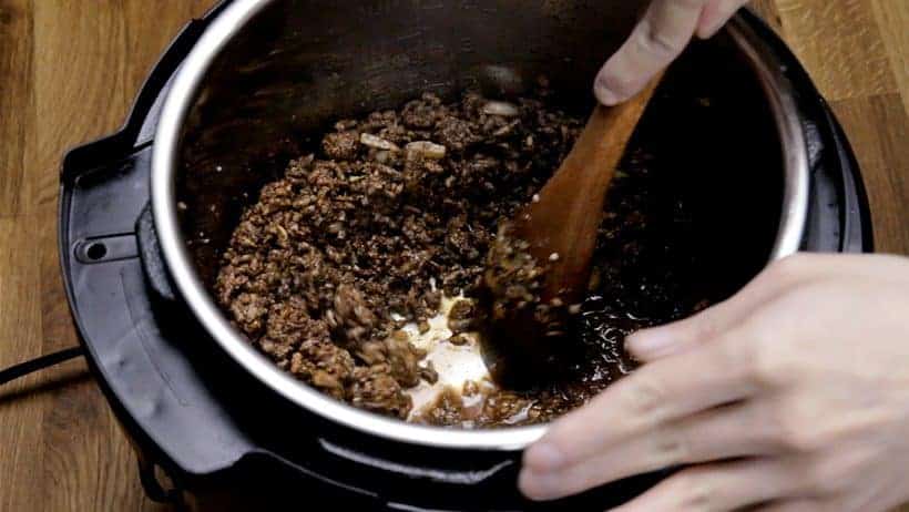 deglazing the instant pot for brown bits flavor
