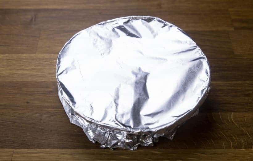 Nian Gao Chinese New Year Cake Recipe: cover with aluminum foil to avoid condensation