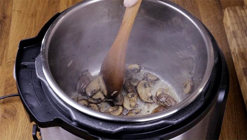 saute mushrooms in instant pot pressure cooker