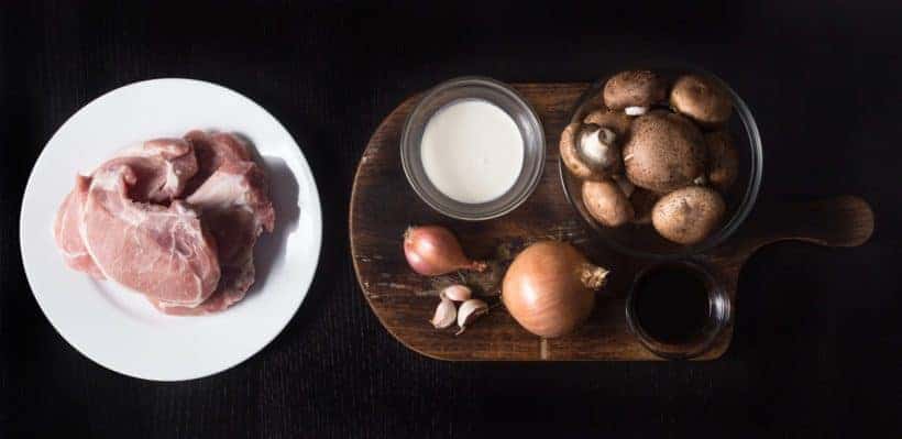 Instant Pot Pork Chops in HK Mushroom Gravy Recipe Ingredients