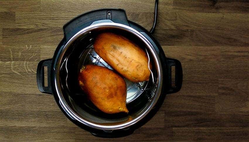 Instant Pot Sweet Potato Recipe (Pressure Cooker Sweet Potatoes): Step-by-step tutorial on how to make sweet potatoes. Naturally sweet, healthy nutrients-packed, filling whole sweet potato snack.