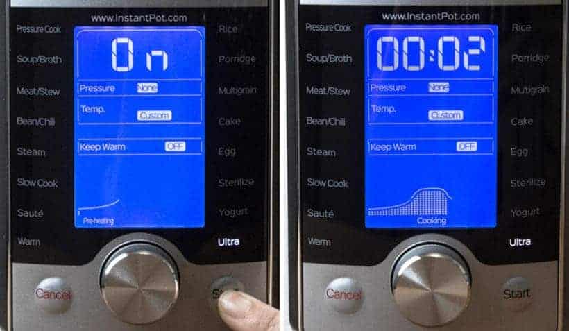 Instant Pot Ultra Review: new Progress Indicator on LCD display screen