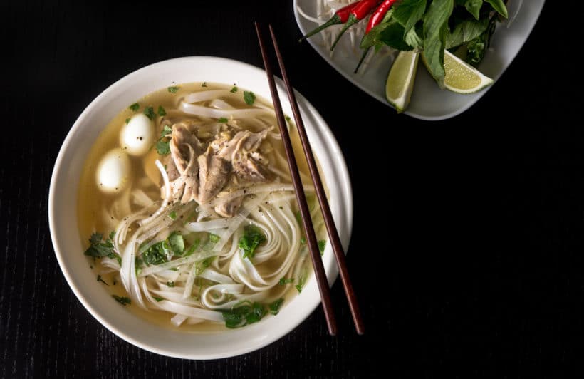 Make this Easy Homemade Instant Pot Pho Ga Recipe (Pressure Cooker Pho Ga): comforting, fragrant Vietnamese Chicken Noodle Soup that warms the heart and nourishes the soul.