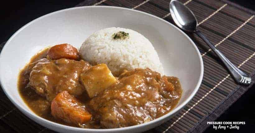 Make Easy Weeknight Japanese Instant Pot Chicken Curry Recipe (Pressure Cooker Chicken Curry) with simple ingredients. Satisfy your cravings for comforting Japanese Curry Rice in less than an hour!