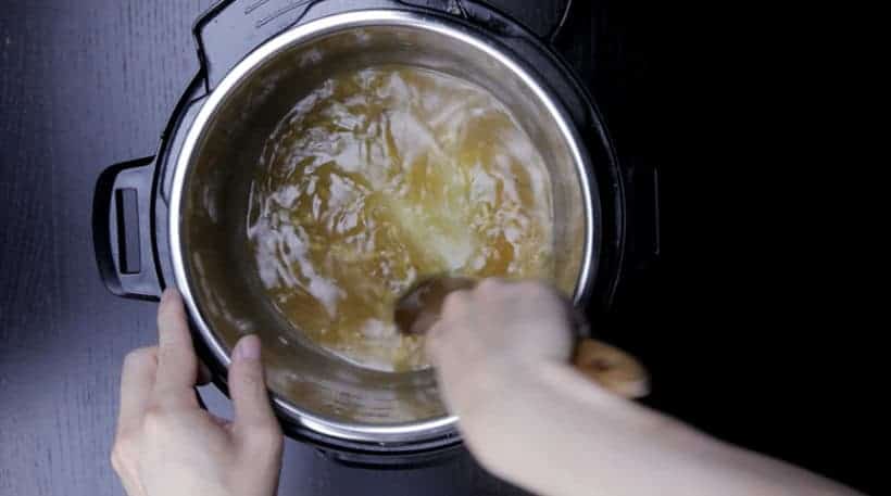Instant Pot Beef and Broccoli Recipe (Pressure Cooker Beef and Broccoli): deglaze inner pot in Instant Pot Pressure Cooker