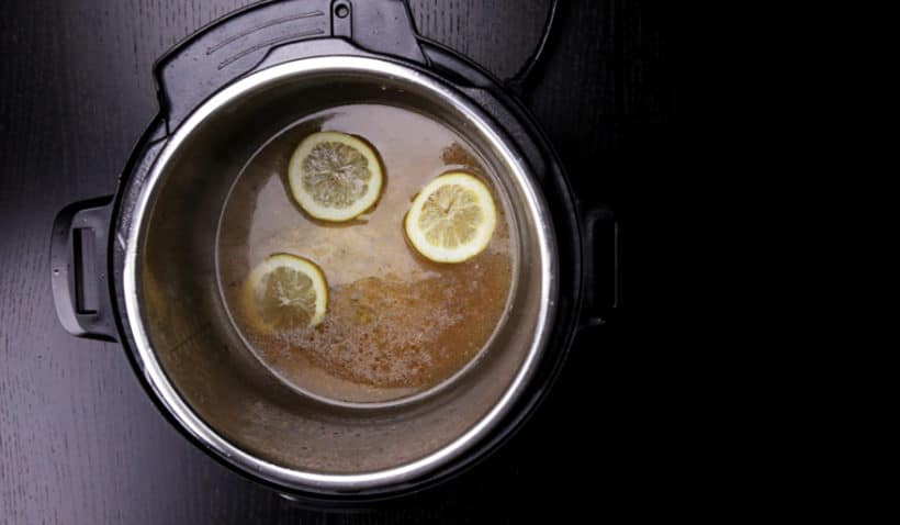Instant Pot Lemon Chicken Recipe (Pressure Cooker Lemon Chicken): add ingredients to make lemon garlic sauce in Instant Pot Electric Pressure Cooker