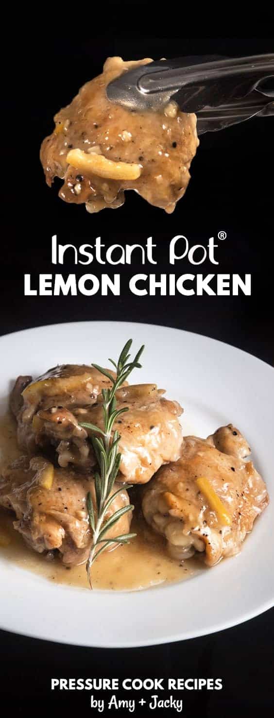 Super easy to make Delicious Instant Pot Lemon Chicken Recipe (Pressure Cooker Lemon Chicken): tender moist chicken in refreshing honey lemon garlic sauce.