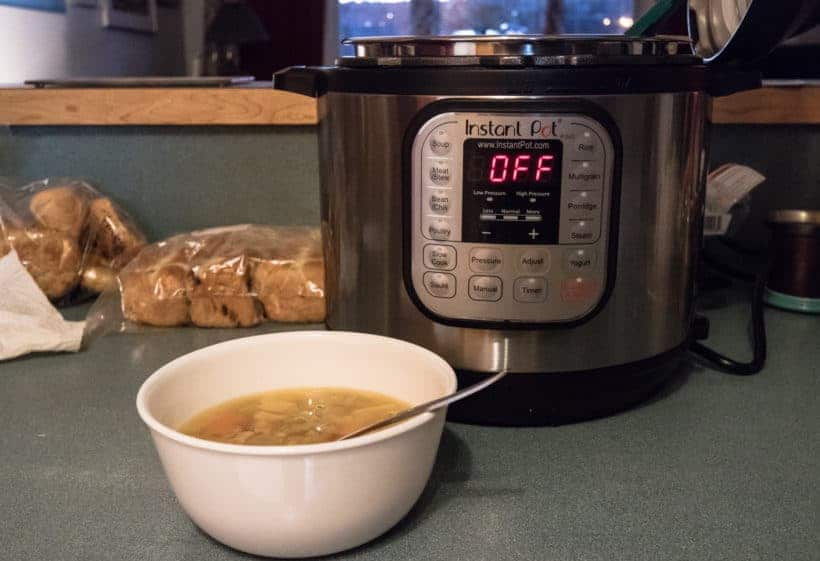 Instant Pot Split Pea Soup made by homestay mom