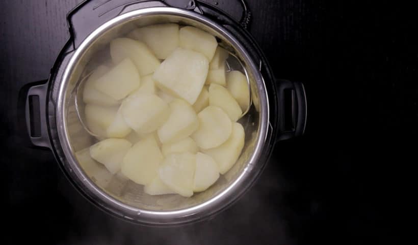 Michelin-Star Inspired Instant Pot Mashed Potatoes Recipe: pressure cooked potatoes in Instant Pot Electric Pressure Cooker