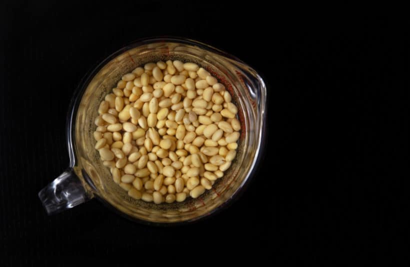 Make 3-Ingredient Fresh Instant Pot Soy Milk Recipe (Pressure Cooker Soy Milk 豆漿, 豆奶): soak dry soybeans overnight for at least 8 - 16 hours