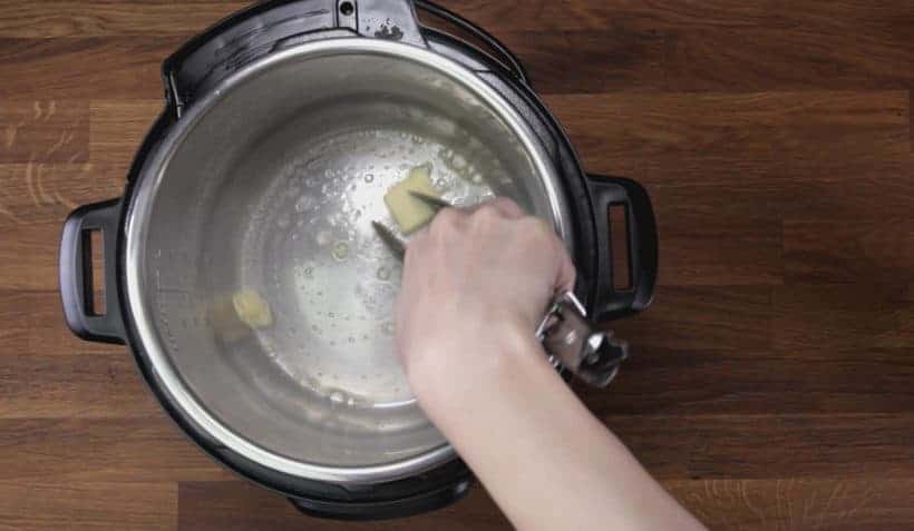 Instant Pot Tuscan Chicken Recipe (Pressure Cooker Tuscan Garlic Chicken): add unsalted butter or olive oil in Instant Pot Pressure Cooker