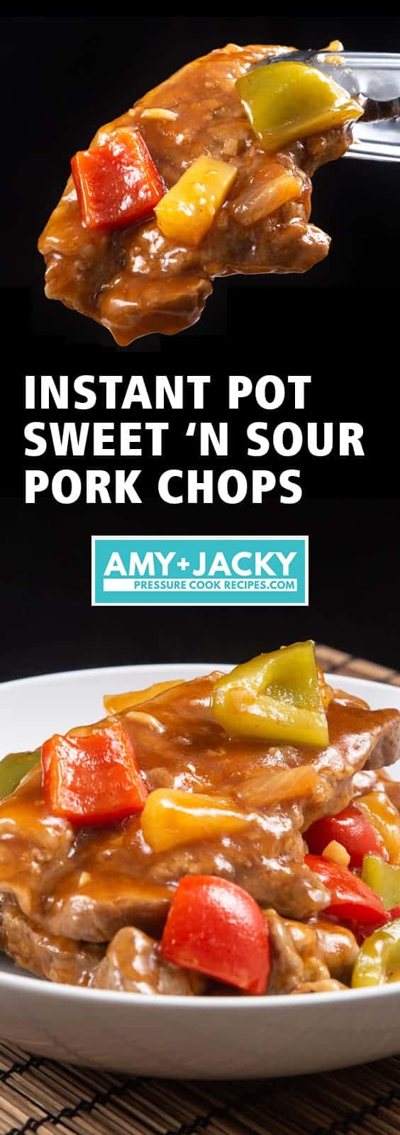 Instant Pot Sweet 'n Sour Pork Chops Recipe. Make this Top Selling Chinese Takeout: tender, juicy Pressure Cooker Pork Chops in a deliciously sweet and sour yummy sauce. Add this to your easy weeknight meal plan! #instantpot #instapot #instantpotrecipes #pressurecooker #recipes #chineserecipes #porkrecipes