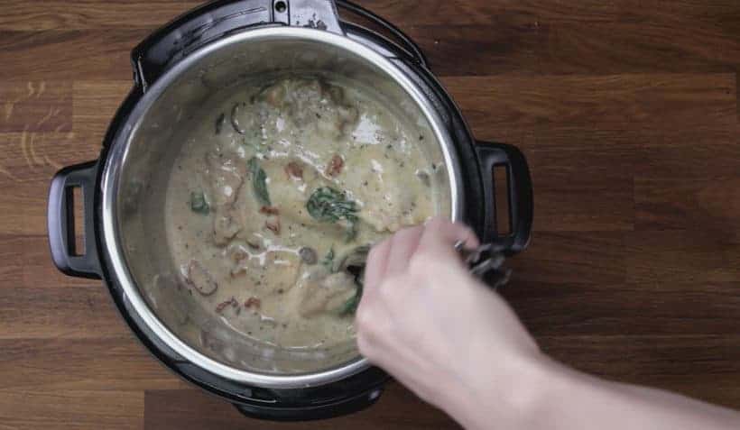 Instant Pot Tuscan Chicken Recipe (Pressure Cooker Tuscan Garlic Chicken): serve Creamy Tuscan Garlic Chicken