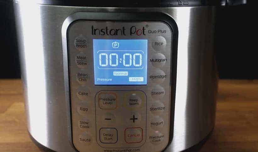 Instant Pot Pressure Cooker High Pressure Function 0 minute