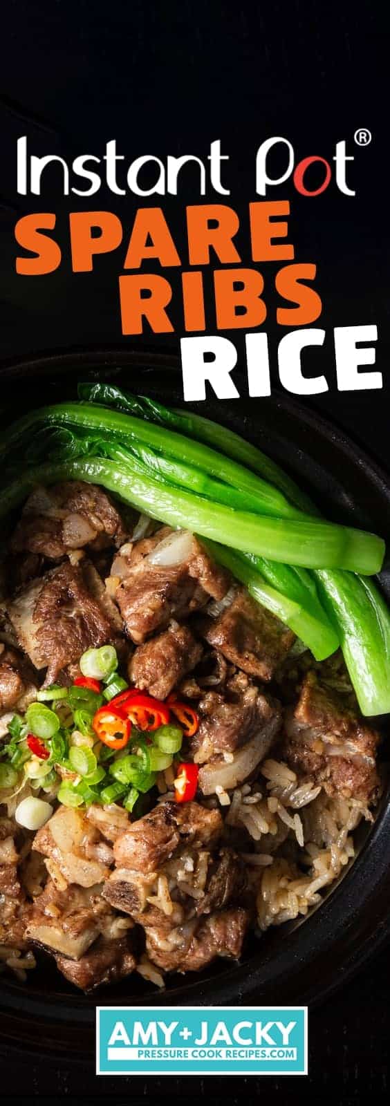 Instant Pot Spare Ribs and Rice (Pressure Cooker) 豉汁排骨飯. Super Easy and Quick One Pot Meal. Deliciously tender black bean sauce spare ribs with flavorful comforting rice. #instantpot #pressurecooker #ribs #chinese #recipes #onepotmeal