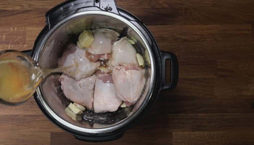 Instant Pot Honey Garlic Chicken Recipe (Pressure Cooker Honey Garlic Chicken): add chicken stock, seasoning in Instant Pot Pressure Cooker #instantpot #pressurecooker #chicken #chickenrecipes #recipes