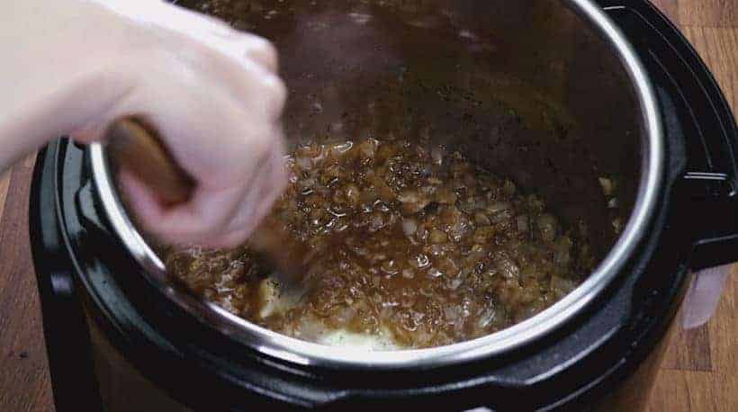 Instant Pot Refried Beans (Pressure Cooker) Recipe: deglaze Instant Pot with wooden spoon #instantpot