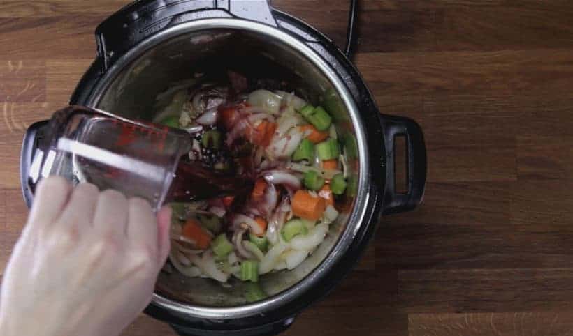 Instant Pot Short Ribs (Pressure Cooker Short Ribs): deglaze Instant Pot with red wine