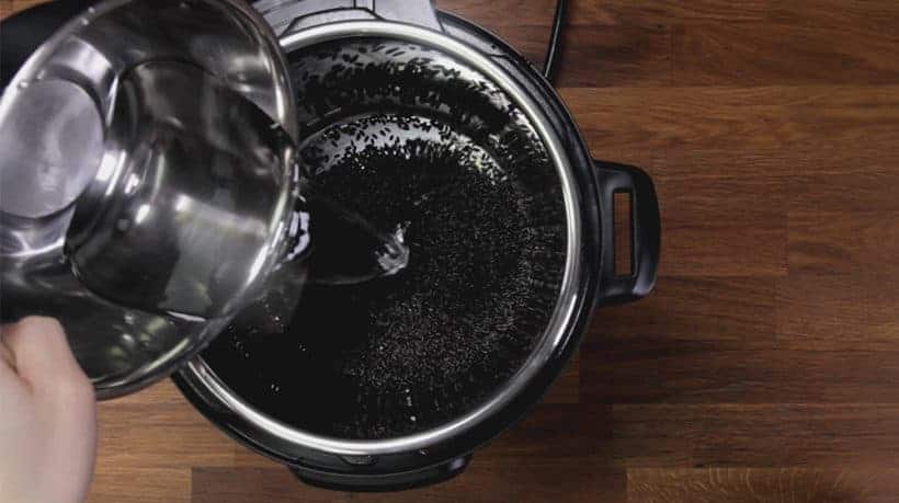 Instant Pot Black Rice (Instant Pot Forbidden Rice): rinse, drain, add water, then pressure cook black rice in Instant Pot Electric Pressure Cooker