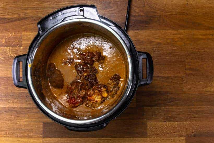 Instant Pot Butter Chicken: add pressure cooked chicken thighs in Instant Pot Pressure Cooker