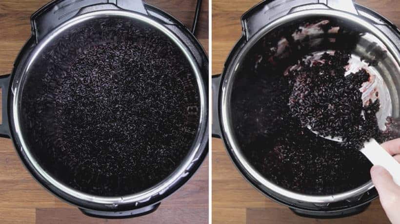 Instant Pot Black Rice (Instant Pot Forbidden Rice): fluff and serve pressure cooker black rice with main dish or add to salad.