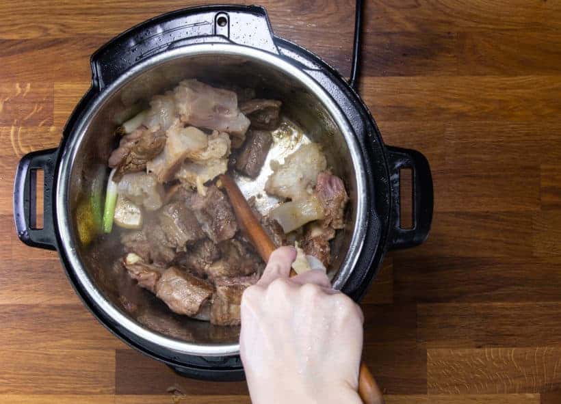 Instant Pot Chinese Beef Stew: deglaze Instant Pot Pressure Cooker