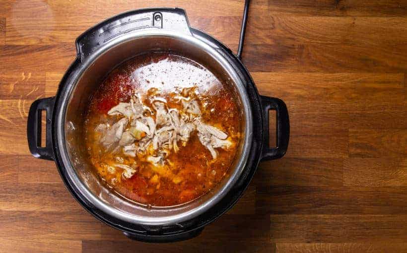 Instant Pot Chicken Soup | Pressure Cooker Chicken Soup: add Shredded Chicken in Instant Pot Pressure Cooker