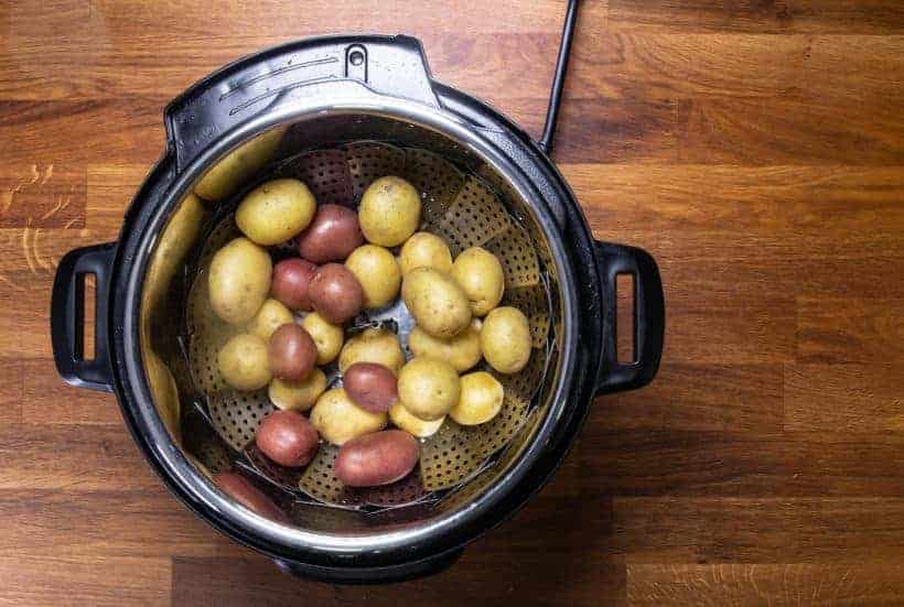 Instant Pot Roasted Potatoes: pressure cook baby potatoes in Instant Pot Pressure Cooker