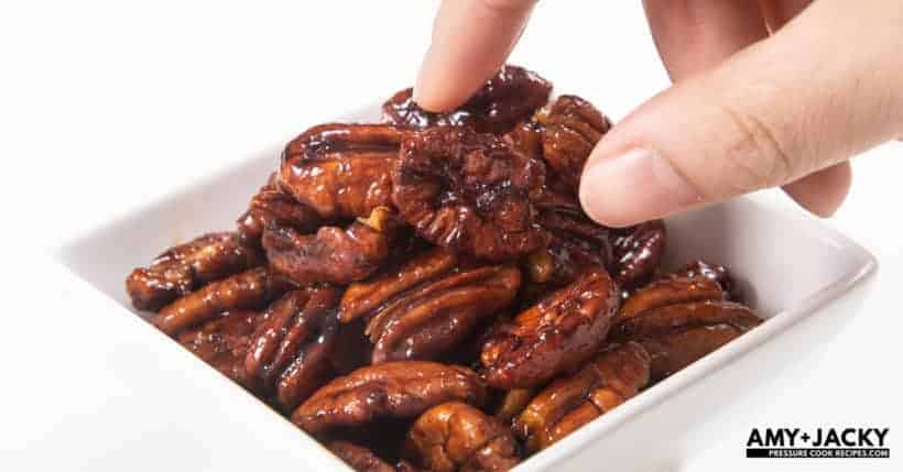 Instant Pot Firecracker Candied Pecans | Pressure Cooker Firecracker Candied Pecans | Instant Pot Snacks | Glazed Pecans | Spiced Pecans | How to make Candied Pecans | Nuts | Christmas Gifts | Homemade Gifts | Holiday Gifts | Food Gifts