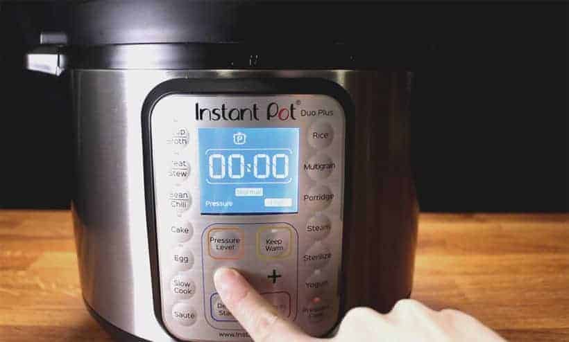 Instant Pot Pressure Cooker High Pressure Program 0 minute