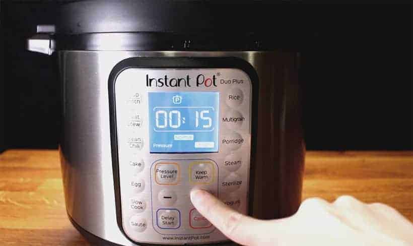 Instant Pot Pressure Cooker High Pressure 15 minutes
