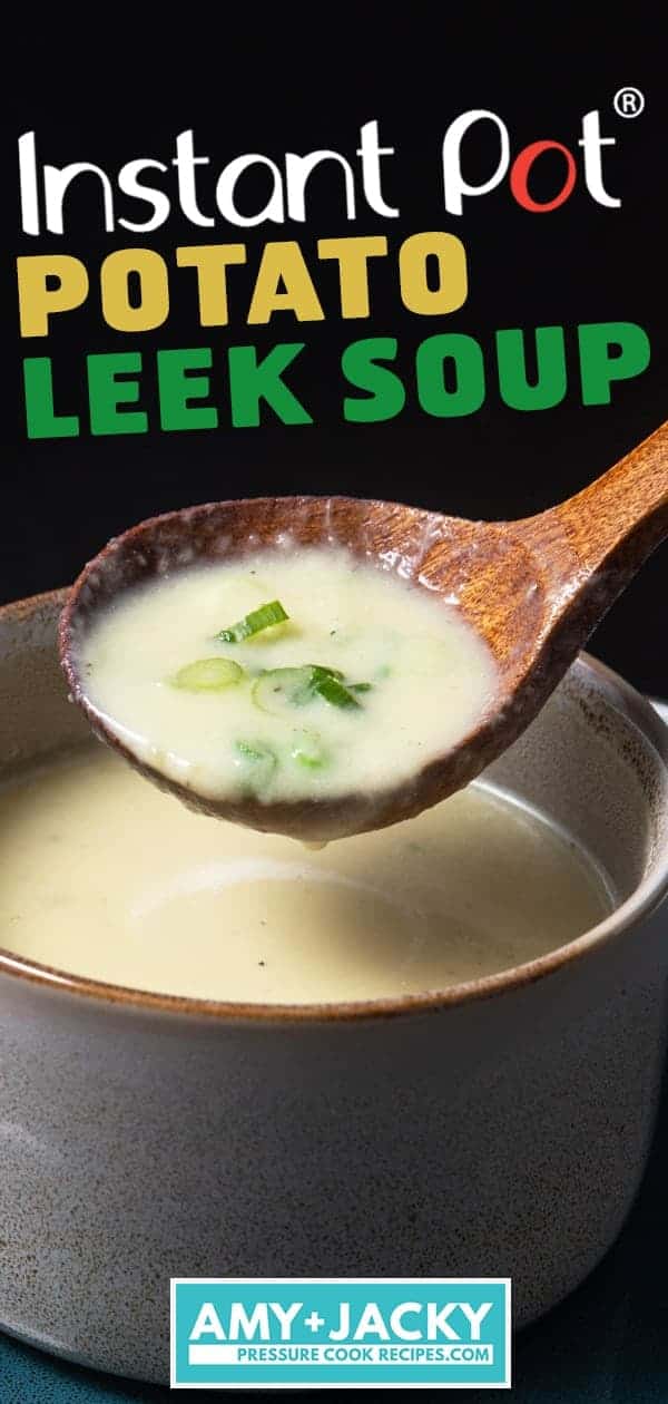 Instant Pot Potato Leek Soup | Pressure Cooker Potato Leek Soup | Instant Pot Leek Potato Soup | Instant Pot Potato Soup | Instant Pot Soup | Vegetarian Recipes | Healthy Instant Pot Recipes #instantpot #pressurecooker #healthy #easy #recipes