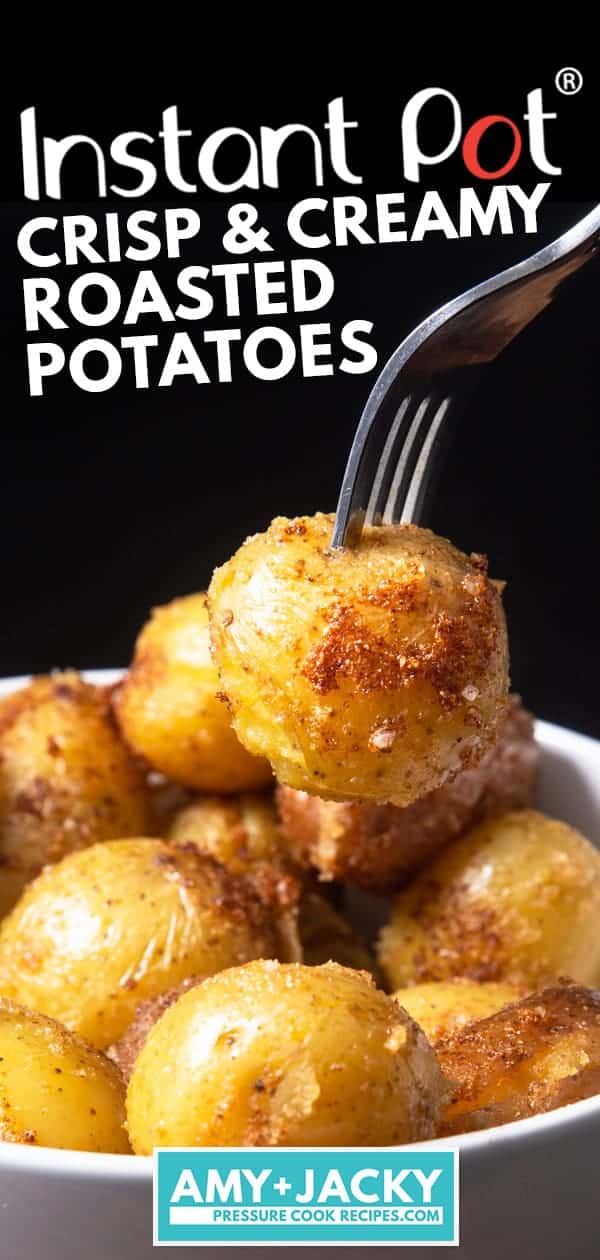 Instant Pot Roasted Potatoes | Instapot Roasted Potatoes | Pressure Cooker Roasted Potatoes | Instant Pot Baby Potatoes | Instapot Baby Potatoes | Pressure Cooker Baby Potatoes | Instant Pot Potatoes | Pressure Cooker Potatoes #instantpot #pressurecooker #recipes #side #easy #healthy #vegetarian