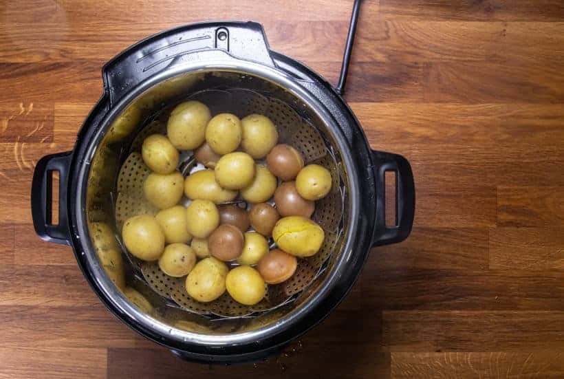 Instant Pot Roasted Potatoes: pressure cooked baby potatoes in Instant Pot Pressure Cooker