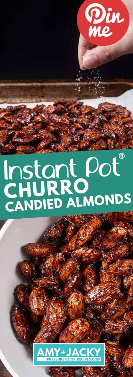 Instant Pot Churro Candied Almonds | Cinnamon Almonds | Caramelized Almonds | Spicy Candied Almonds | Candied Nuts | Christmas Food Gifts | Homemade Christmas Gifts | Edible Gifts #instantpot #slowcooker #foodgifts #christmas #gifts #recipe #nuts
