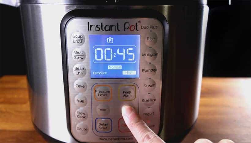Instant Pot Pressure Cooker High Pressure 45 minutes