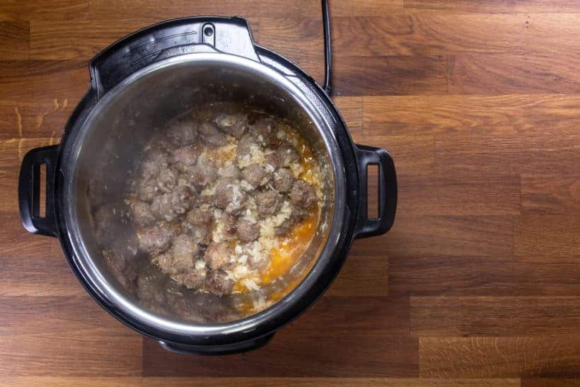Instant Pot Zuppa Toscana Recipe | Pressure Cooker Zuppa Toscana Soup | Instant Pot Sausage Kale Potato Soup: saute onions in Instant Pot Pressure Cooker 