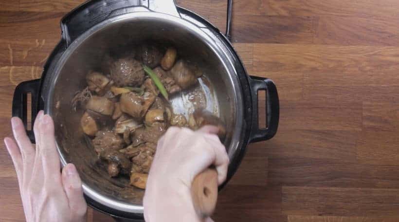 Instant Pot Chinese Lamb Stew | Pressure Cooker Lamb Stew: deglaze Instant Pot Pressure Cooker