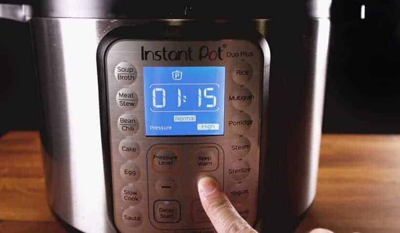 Instant Pot Pressure Cooker High Pressure Program 75 minutes
