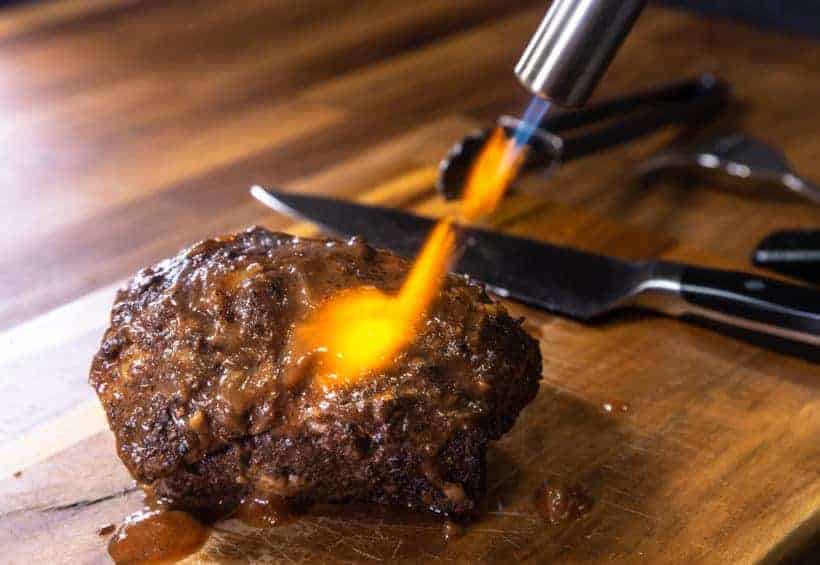 Instant Pot Brisket | Pressure Cooker Beef Brisket: use blowtorch to caramelize the bbq sauce on brisket