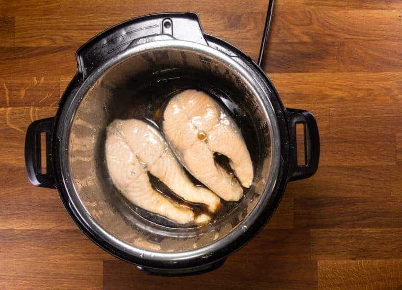 Instant Pot Teriyaki Salmon (Instant Pot Fish): pressure cook salmon steaks in Instant Pot Pressure Cooker