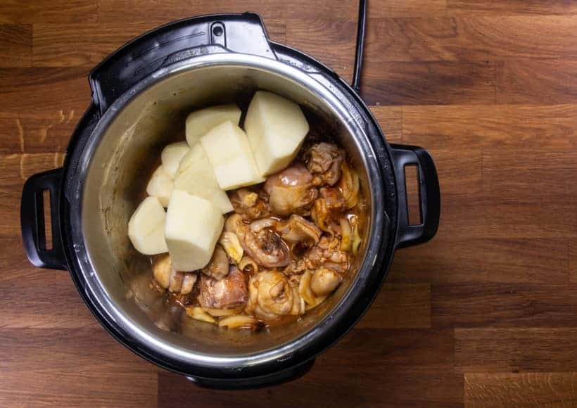 pressure cook chicken and potatoes in Instant Pot